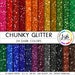 Glitter Digital Paper, Glitter Paper, Scrapbook Paper, Chunky Glitter, Glitter, Glitter Texture, Glitter Digital, Glitter Background, Dark