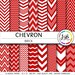 Chevron Digital Paper, Brick, Red, Red and White, Chevron, Zig Zag, Digital Paper, Digital Download, Scrapbook Paper, Digital Paper Pack