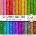 Glitter Digital Paper, Glitter Paper, Scrapbook Paper, Chunky Glitter, Glitter Texture, Glitter Digital, Glitter Background, Mid-tone