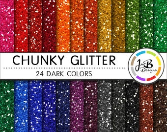 Glitter Digital Paper, Glitter Paper, Scrapbook Paper, Chunky Glitter, Glitter, Glitter Texture, Glitter Digital, Glitter Background, Dark