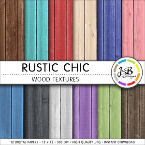 Wood Digital Paper, Rustic Chic, Wood Paper, Rustic Chic Wood, Wood Texture, Digital Wood, Wood Background, Scrapbook Paper, Rustic Wood