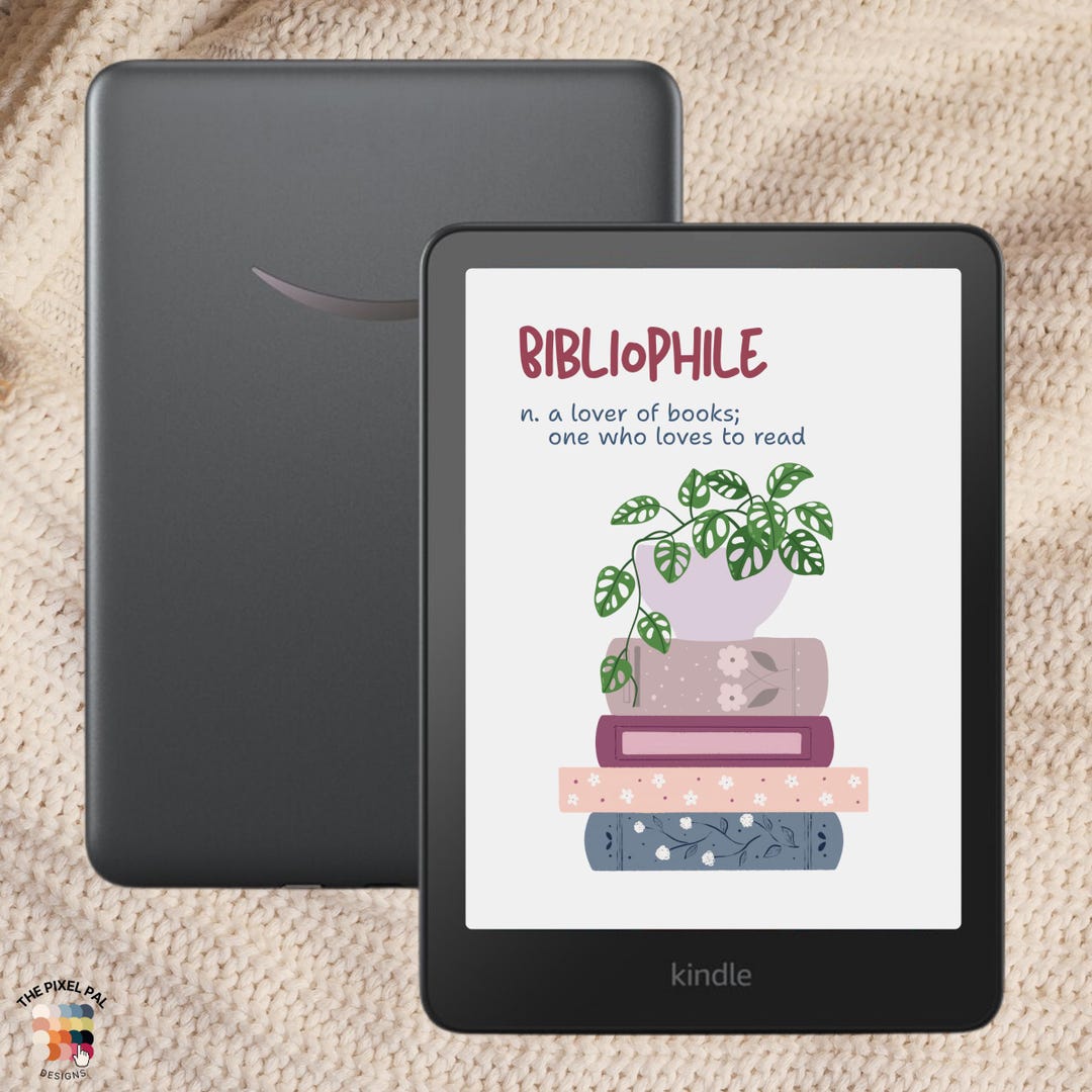 Bibliophile Kindle Colorsoft Screensaver | Book Lover Digital Wallpaper ...