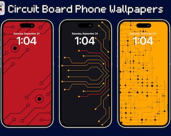 Circuit Board Tech-Inspired Phone Wallpaper Pack – Digital Download (Set of 3)