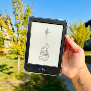 Sfondi Sword & Books Kobo Clara / Screensaver digitali in confezione da 2 per BN + Colore (Scuro + Chiaro)