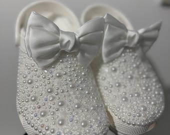 Personalised Bridal Crocs • Custom Wedding Shoes • Bride Crocs