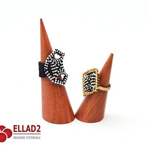 Tutorial Cubico Rings Beading Tutorial, Jewelry Tutorial, Instant download, Ellad2 image 3