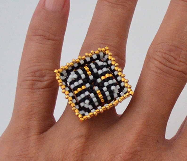 Tutorial Cubico Rings Beading Tutorial, Jewelry Tutorial, Instant download, Ellad2 image 5