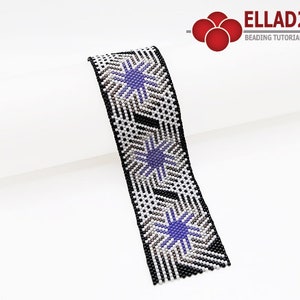 Beading Pattern Bracelet 39 - beading pattern, odd peyote stitch, Ellad2 design, instant download