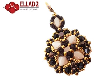 Beading Tutorial Silky Duo Earrings - beading tutorial, instant download, silky beads, diamonduo beads, Ellad2