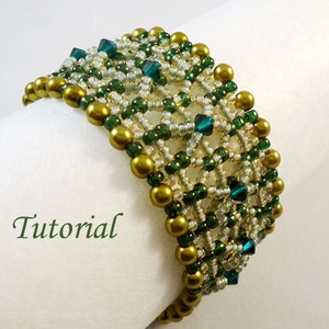 Tutorial Olivine Bracelet - Beading pattern PDF