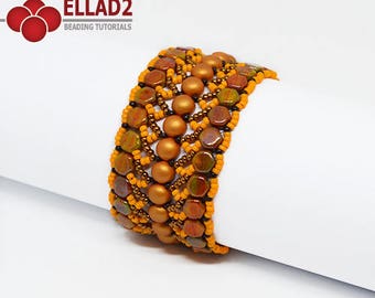 Tutorial Nebula Bracelet - Beading Tutorial, Bracelet designed by Ellad2, Instant download, beading pattern