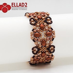 Anleitung Melody Armband - Perlenanleitung, Armband mit Samos par Puca Perlen, Sofort-Download, PDF-Datei, Ellad2 Design