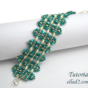 Tutorial Alcira Bracelet - Beading tutorial, Beading Pattern,Instant download,PDF file, Jewelry Tutorial