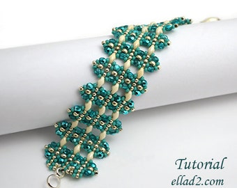 Tutorial Alcira Bracelet - Beading tutorial, Beading Pattern,Instant download,PDF file, Jewelry Tutorial