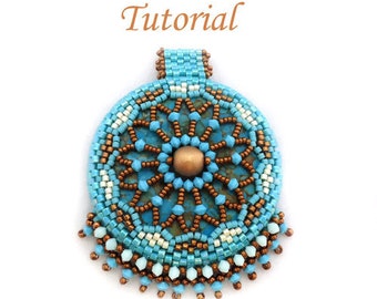 Tutorial Donut Mandala Pendant - Beading Pattern PDF