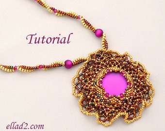 Tutorial Sunset Magic Necklace - Beading Pattern PDF