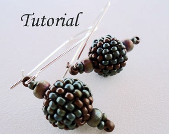 Beaded Bead Earrings III