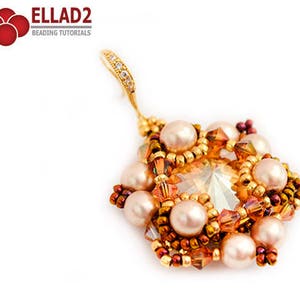 Peut inclure: Un pendentif en or avec un centre en cristal entour&eacute; de perles blanches et de perles brunes.