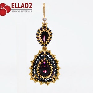 Tutorial Ona Earrings - Beading Tutorial, Beading Pattern, Earrings tutorial, Ellad2