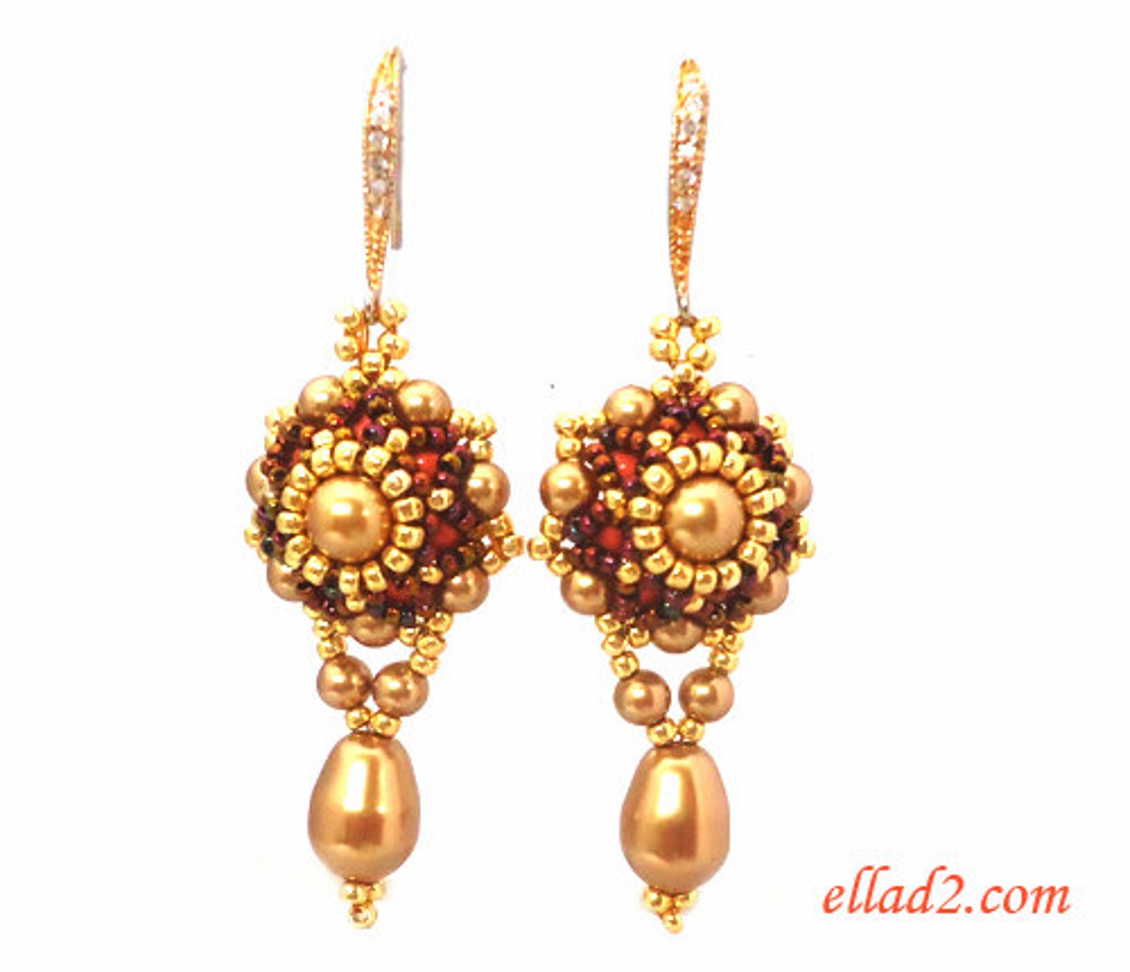 Tutorial Go Girl Earrings Beading Tutorial PDF Etsy