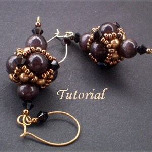 TUTORIAL Brincos de Miçangas Dois - Miçangas, Tutoriais de Miçangas, Padrões de Miçangas, Ellad2