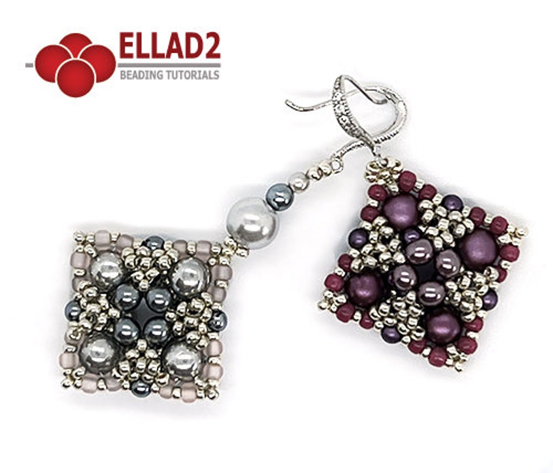 Tutorial Odette Earrings Beading Tutorial Instant Download Ellad2