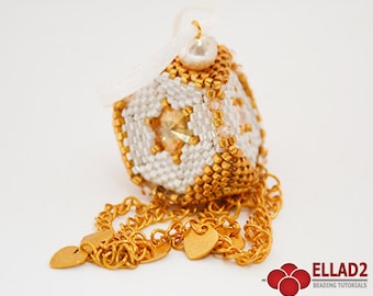 Tutorial Christmas Ornament - Beading Pattern, Beading Tutorial by Ellad2