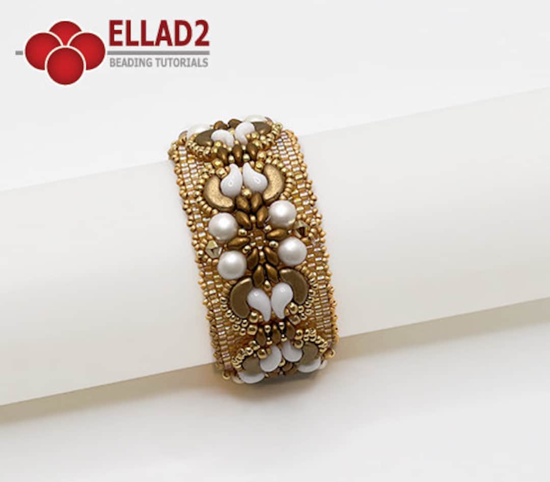Tutorial Amber Bracelet - Beading Tutorial, Peyote Stitch, Instant ...