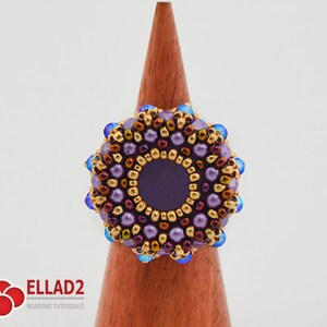 Tutorial Amaru Ring-Beading Tutorial, Instant download,Jewelry Tutorial, Ellad2