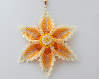 Tutorial Aviana Flower Pendant-Beading Tutorials and Patterns by Ellad2,