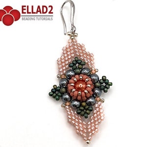 Tutorial Coral Wisp Earrings beading tutorial, PDF file, instant download, Ellad2 design image 3