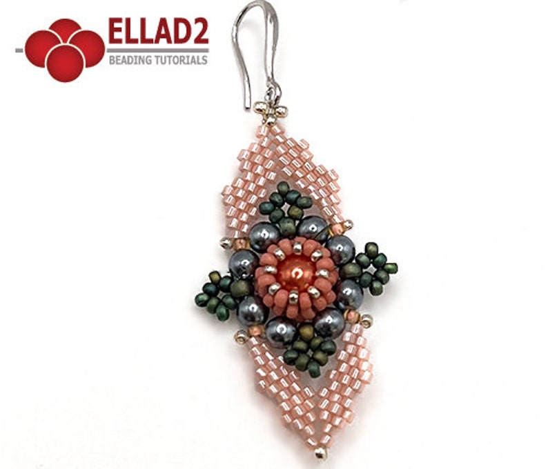 Tutorial Coral Wisp Earrings beading tutorial, PDF file, instant download, Ellad2 design image 3