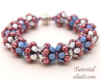 Tutorial Pinchy Bracelet - Beading pattern, PDF, Instant download, Jewelry tutorial
