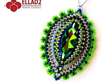 Tutorial Sphinx Pendant - Beading Tutorial, instant download, design by Ellad2
