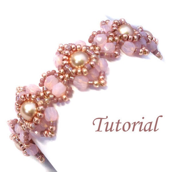 Tutorial Go Blush Bracelet - Beading pattern PDF