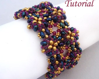 Purple Twins Bracelet - Beading pattern