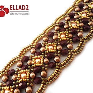 Anleitung Maroon Armband - Perlenanleitungen,Perlenmuster,Ellad2, Schmuckanleitungen Bild 4