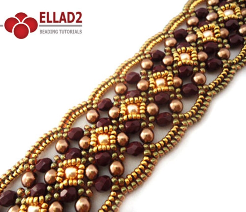 Anleitung Maroon Armband - Perlenanleitungen,Perlenmuster,Ellad2, Schmuckanleitungen Bild 4
