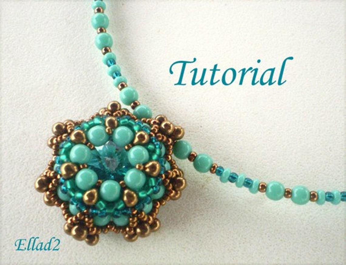 TUTORIAL Caribbean Blue Pendant - Bead Pattern - Etsy