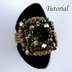 Tutorial Green Rivoli Ring - Bead patterns