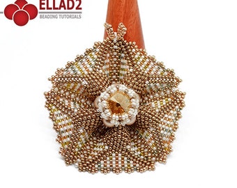 Tutorial Vega Beaded Star - Beadwoven Star tutorial, Beading Tutorial, Ellad2