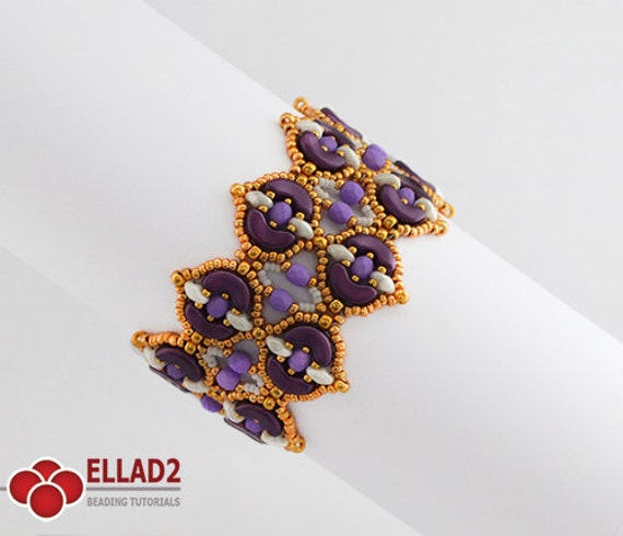 Arcos beads,Jewelry tutorial instant download Ellad2 Tutorial Valley Bracelet-Beading tutorial