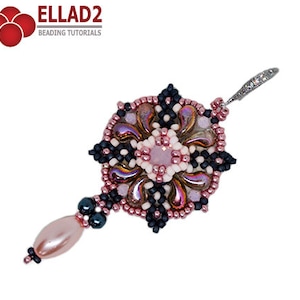 Tutorial Nola Earrings - Beading Tutorial, Beading Pattern, Instant download, by Ellad2