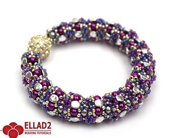 Tutorial Chantal Bracelet - Beading Tutorial, Beading Pattern, Instant download, Jewelry Tutorials, Ellad2