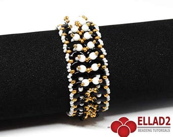 Tutorial Valley Bracelet-Beading tutorial, Arcos beads,Jewelry tutorial, Ellad2, instant download