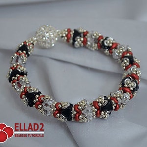Tutorial Triangulum Bracelet-Instant download,Beading Pattern,Jewelry Tutorial