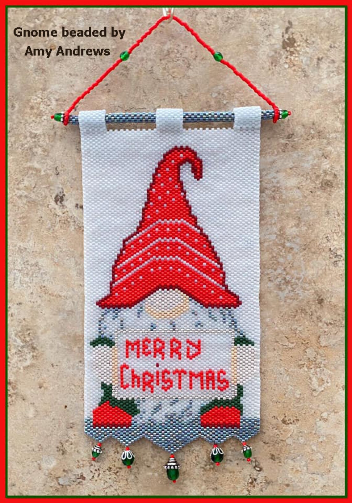 Beading pattern gnome merry christmas gnome merry  etsy Beading pattern gnome merry christmas gnome merry  etsy