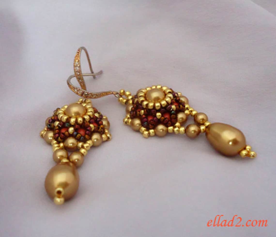Tutorial Go Girl Earrings Beading Tutorial PDF Etsy