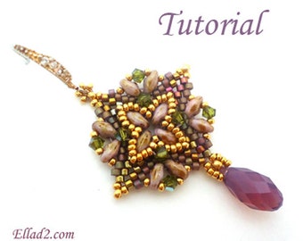 Tutorial Super Square Earrings - Beading Tutorials by Ellad2