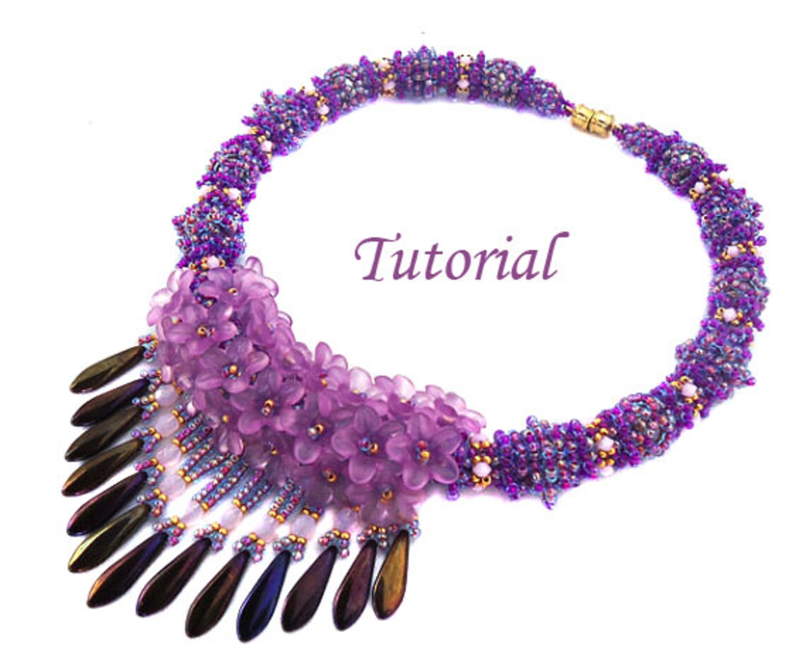 Tutorial Fiesta Necklace Beading pattern pdf Etsy